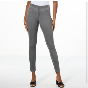 Hue Denim Stretch soft gray pull on leggings XS